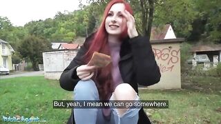 A Northern lass gets fucked hard by a stranger in a public spot