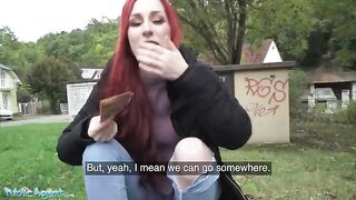 A Northern lass gets fucked hard by a stranger in a public spot