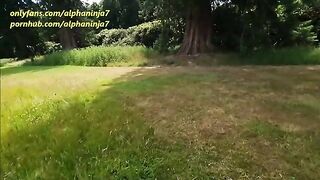 A big facial and risky outdoor sex on the countryside