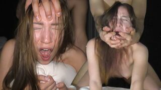 Submissive petite teen gets fucked hard by a dominant man in HD