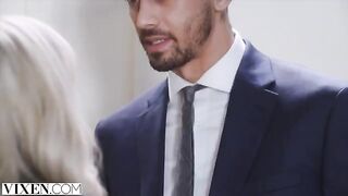 A gorgeous blonde babe gets a sweet surprise in return