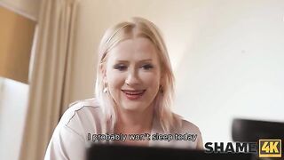 The silence is indeed gold and the mature woman's sex is a price for it