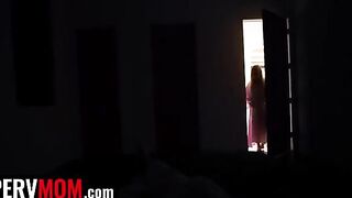 Lucky dude slides his dick between huge natural boobs of hot stepmom Jessica Starling in the pool