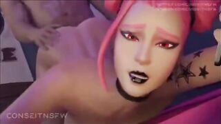 Hentai compilation with a beautiful woman in a futuristic setting of Fortnite