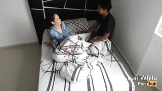 A cute girl was caught on camera in a compromising situation