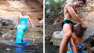 I was sailing with my friends when I saw a mermaid porn star