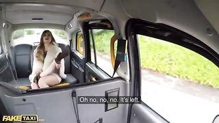 The taxi driver convinced the naive beauty to engage in some intimate fun
