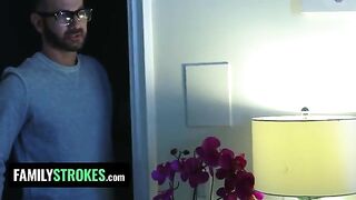 Pervert Stepdad fucks stepdaughter Vanna Bardot while his wife’s in the room