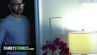 Pervert Stepdad fucks stepdaughter Vanna Bardot while his wife’s in the room