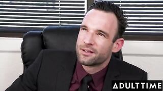April Olsen gets her ass smashed by the boss in his office in this hot scene