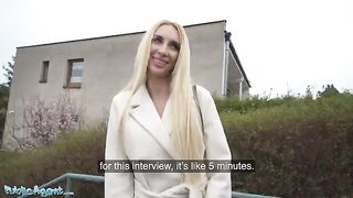A tattooed blonde MILF is lured to a secret location for a cash deal - Public Agent