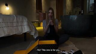 A sexy Californiababe gets fucked after showing her new stuff