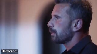 The Goddess Elena Koshka gets fucked by three cocks in an intense threesome