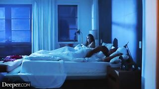 The Goddess Elena Koshka gets fucked by three cocks in an intense threesome