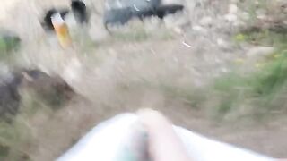 A girl was fucked by a stranger on the nude beach