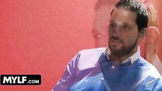 Big tits wife Aubrey Black cheats on her husband with BBC in front of him