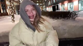 Babe, picked up on the street, got a great cock without protection