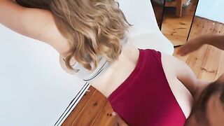 He grabbed my pants to love me. Cum on tits. Wow! - Exclusive HD