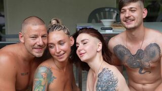 Real swinging foursome with two couples, OWIAKS & LeoKleo - a wild ride!