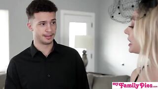 Stepsis asks if he likes how wet her pussy is, showcasing passionate and daring homemade content