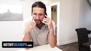 Horny stepdaughter Britt Blair gets spanked and fucked by her stepdad