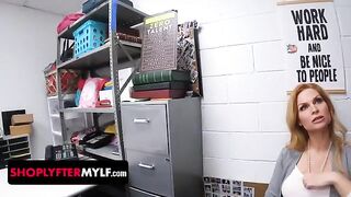 A security officer caught a thief in the act, but she’s willing to make amends