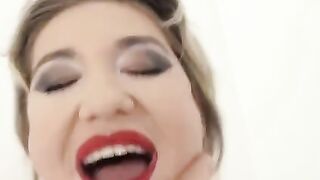 Blonde Nympho Nikky Dikky gets her asshole gapped hard by a huge cock on Her Limit
