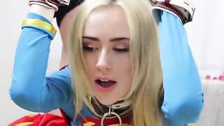 Candy White in bondage action, solo or duo scenes