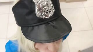 A sexy police girl gets fucked by a robber in his apartment