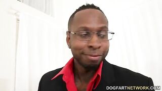 Busty bride Payton Preslee gets banged by two black cocks in a wild threesome