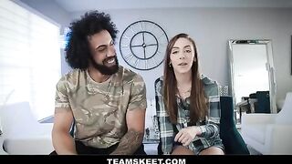 Girlfriend gets fucked in crazy poses, showcasing petite charm
