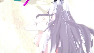 Prinz Eugen's big tits waifu action in first-person view