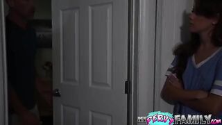 Skinny teen Selena Love gets creampied by her stepdad
