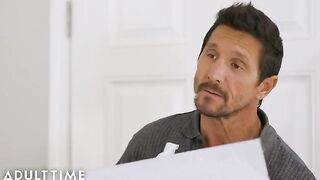 Savannah Sixx gives her stepdad an unforgettable slippery massage experience