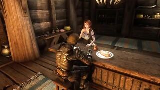 In Ysolda's tavern, a traveler gets lucky with a night with the stunning innkeeper
