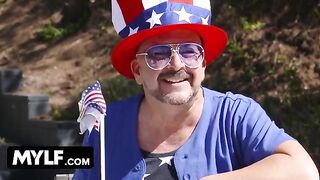 Ariella Ferrera and her stepdaughter enjoy a steamy 4th of July party