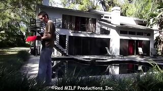 A housewife is cheating on her husband with a young man next door