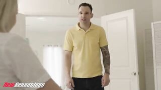 Young schoolgirl Britt Blair seduces her boss father to fuck her hard