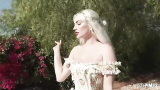 Skye Blue delivers a sloppy blowjob and gets her big natural tits pounded