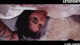 Two roommates are eating each other’s pussies, showcasing passionate lesbian love