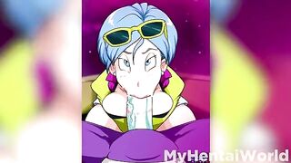 Bulma's big tits get titjob in Dragon Ball hentai