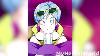 Bulma's big tits get titjob in Dragon Ball hentai