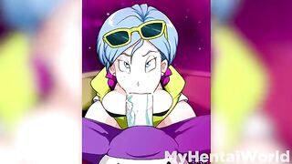 Bulma's big tits get titjob in Dragon Ball hentai