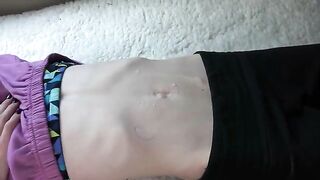 Fetish compilation with belly button play for the daring