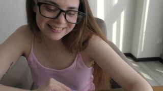 The naughty girl in glasses has a steamy encounter with her tutor