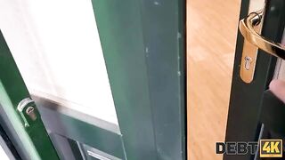 Nympho babe Lia Missy pays debt with tight pussy on Debt4K