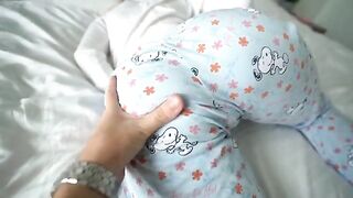 The step sister has an orgasm as her stepbrother cums inside