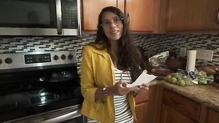 My stepmom is a big ass and she milks me in the morning when my dad isn't around