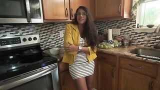 My stepmom is a big ass and she milks me in the morning when my dad isn't around
