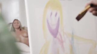 Art class gets wild with a hot threesome, featuring stunning models London River and Kayley Gunner